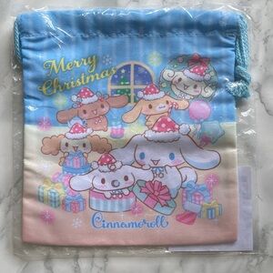 Sanrio Cinnamoroll Christmas drawstring pouch